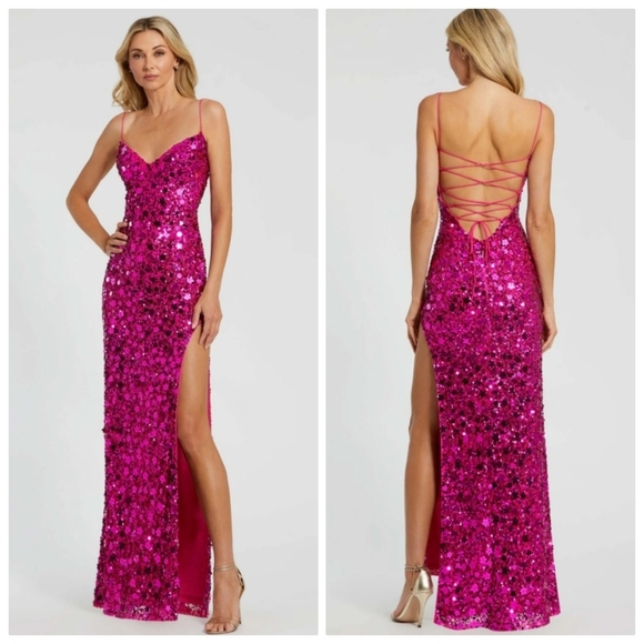 Mac Duggal Sweatheart Spaguetti Strap Dress - Picture 1 of 11